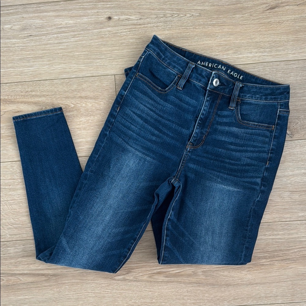 American Eagle Outfitters Blue Skinny Jeans with Stretch